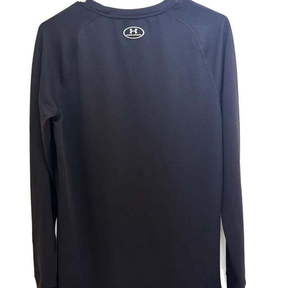 Under Armour Shirt Youth Size XL Black Logo Longsleeve Graphic Tee - Picture 2 of 3